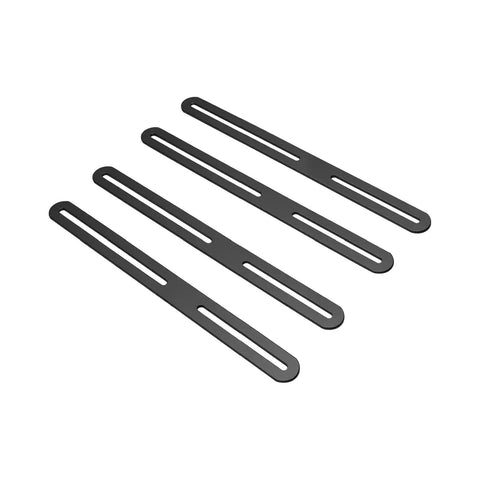 4 Piece Slotted Corner Brace Set for Furniture Adjustable Stainless Steel Flat Mending Plate Support Sturdy Tough As Nails Rustproof Black Repair