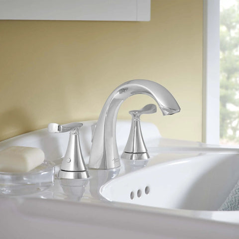 Chatfield 8-Inch Widespread 2-Handle Chrome Bathroom Faucet With All Metal Construction, No-Drip Ceramic Disc Valve, 1.2 GPM