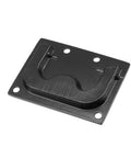 2 Pack 316 Stainless Steel Flush Pull Handle Black Recessed Hatch for Deck Marine Cabinet, top view