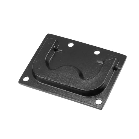 2 Pack 316 Stainless Steel Flush Pull Handle Black Recessed Hatch for Deck Marine Cabinet, top view