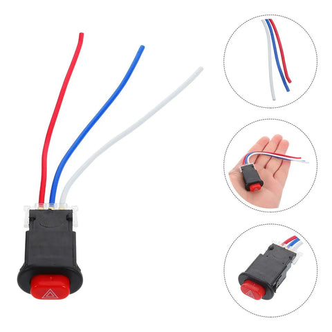 Ride Ready Hazard Light Switch for Motorcycles and Electric Bikes With Durable ABS and Metal Housing Simple to Install and Operate