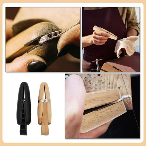 Wooden Ring Clamp Tool Set, 2Pcs Jewelry Wire Clamp For Ring Bending And Polishing, Jeweler Holder And Wood Vise, Portable