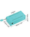 Must Have Universal ZIF IC Socket 24 Pin 2.54mm Pitch For Microcontrollers, Chips, Breadboards, And IC Programming, Holds ICs Securely