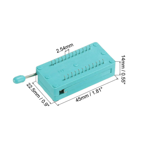 Must Have Universal ZIF IC Socket 24 Pin 2.54mm Pitch For Microcontrollers, Chips, Breadboards, And IC Programming, Holds ICs Securely