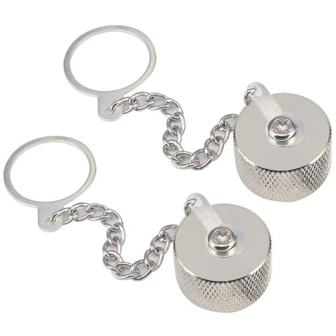 Five Pack UHF And N Type Dust Cap Protective Cover With Chain For SO 239 Connector And N Type Female Adapter Nickel Plated Copper Cap