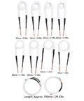 Top Shelf Induction Heater Coil Kit Including 10 Pcs Brass Core Rods, showcasing coils of various sizes for rust removal.