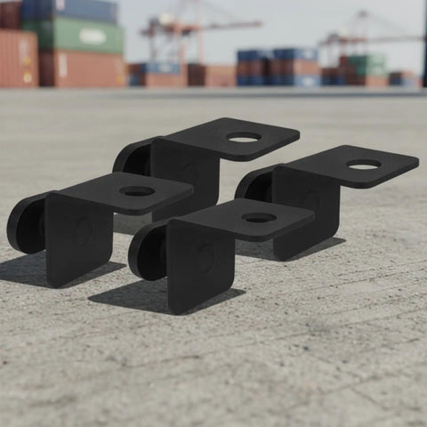 Heavy Duty Carbon Steel Container Twist Locks Anchors With Right Angle Bracket Lock System For Construction Sites, Rust Resistant