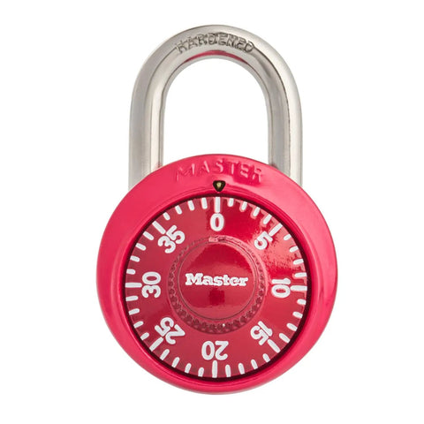 Three Digit Combination Locker Lock Padlock For School And Gym Use, Keyless Security For Lockers, Indoor Use Only, Colors May Vary Red, Preset Convenience And Durable Steel Build, Fits Standard Backset And Door Thickness