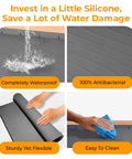 Under Sink Mat for 36 Inch Standard Cabinets Durable Silicone Drip Tray 34 by 22 by 1 Inch Waterproof Kitchen Organizer features