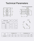 Technical diagram of LW28-32 Changeover Switch 3 Position 8 Terminal Universal Rotary Cam Selector Latching Switch 690V 32A