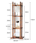 Dope Slow Drip Cold Brew Coffee Tower With Adjustable Dripper And Spacious 3000Ml Glass Jug, wood stand, 110cm tall.