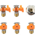 Top Tier Quick Response Upright Fire Sprinkler Head With Half Inch Npt Connection And 155 Degree F Glass Bulb Trigger For Badass Property Protection in Sleek Chrome Plating, showing multiple angles.