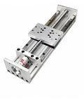 Precision Ball Screw Double Linear Rail Slide Table For XYZ Axis Travel Smooth Glide With Hgr15 Rails And Hgh15ca Sliders, aluminum design with precision ball screw.