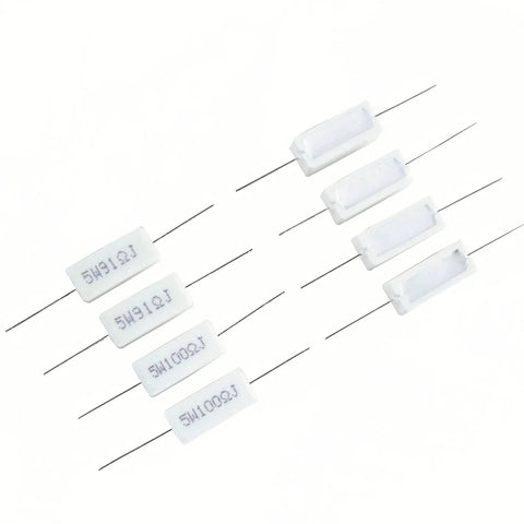 60 Piece Cement Resistor Kit 5W Ceramic Power Resistors 0.01 Ohm To 100 Ohm With 5 Percent Tolerance, Durable for DIY Projects