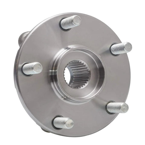 2 Pack Front Wheel Hub Bearing Assembly For Toyota RAV4 2006 2018 Fits 06 12 3.5L V6 Only Also Compatible With 2016 2019 Mirai And 2011 2016 Scion TC Manual Transmission Premium ISO Certified Quality Beefed Up OE Upgrade Hub Bearing Set, front view.