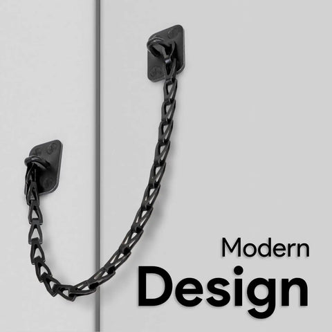Super Slick 12 Inch Transom Door Chain Hardware For Windows And Cabinets, Matte Black adjustable chain mounted on modern cabinets.