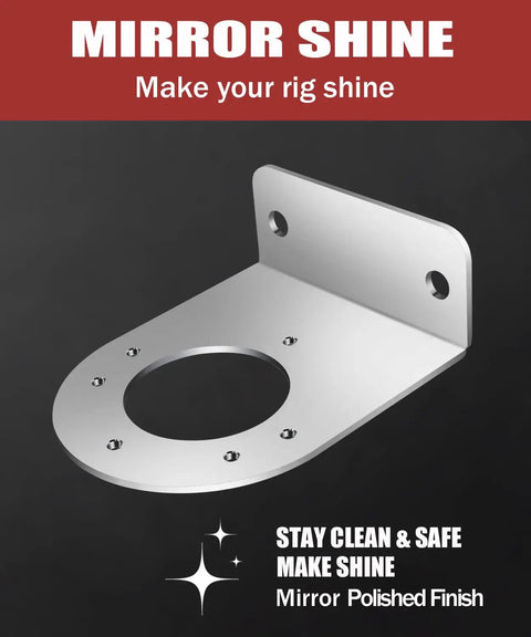 Watermelon Light Bracket Set For Stainless Steel Bumper Mounts Mirror Polished Universal Fit For Single Surface Watermelon Lights