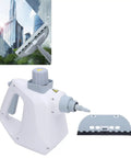 Powerful 1000W Handheld Steam Cleaner Straight Up Ditches Grease And Grime From Kitchens Cars And Bathrooms with steaming nozzle.
