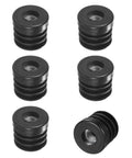 Six Pack Round Tube Inserts With M8 Thread For 1 Inch Outer Diameter Plastic Tubing Tubing End Caps And Floor Protectors