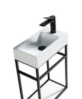 16 Inch Bathroom Vanity With Sink Combo For Small Spaces Industrial Wall Mounted Cabinet Set Modern Narrow Depth Bath Vanity For Tiny Bathrooms Space Saver Design With Built In Storage And Easy Install For Small Bathrooms
