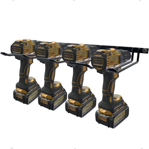 Power Tool Organizer Wall Mount And Drill Holder For Dewalt Cordless Tools, Heavy Duty 6mm Welded Metal Shelf, 80Lb Capacity