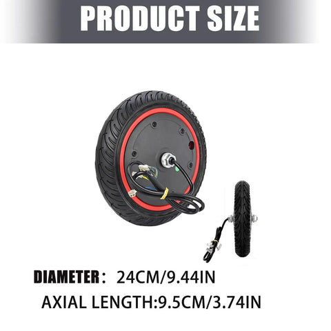 Front Wheel 36V 350W Motor For Electric Scooters 8.5 Inch Air Filled Tire Replacement Easy Install Plug And Play Built Tough