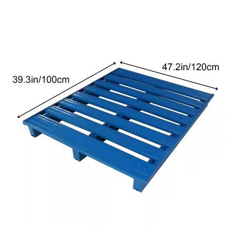 Rock Solid Heavy Duty Steel Forklift Pallets With Grid Platform Built Tough As Nails For Industrial Warehouses Garages And Heavy Machinery Storage, 47.2in x 39.3in
