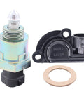 Throttle Position Sensor And IAC Idle Air Control Valve For Chevrolet Astro Blazer S10 Lumina APV P30 Vans And G Series Trucks Compatible With 213-894 213-895 17111288 17111460 25527077, shown with gasket
