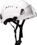 Adjustable ABS Safety Hard Hat With 6 Point Suspension And Clear Visor For Work At Height Climbing Construction Heavy Duty