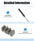 Long handle and chain mold details of 2 In 1 Chainsaw Chain Rivet Spinner And Link Breaker Tool, Manual Bench Chain Breaker