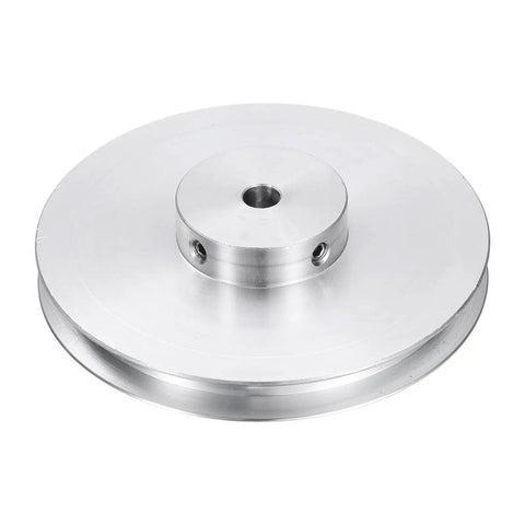 V Type Pulley For 6mm Bore 80mm Outer Diameter Single Groove Aluminum Alloy Motor Shaft Drive For Drilling Machines And 6mm PU Round Belts Dope DIY Upgrade, side view