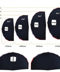 Inflatable Wing Surfing Kit With Window 5 Meter And 6 Meter Wings, polyester construction with size comparison chart