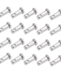 Single Hole Clevis Pins 5Mm X 12Mm Flat Head 304 Stainless Steel Link Hinge Pin 20 Pieces For Strong Quick Connects Durable Silver Tone Fasteners