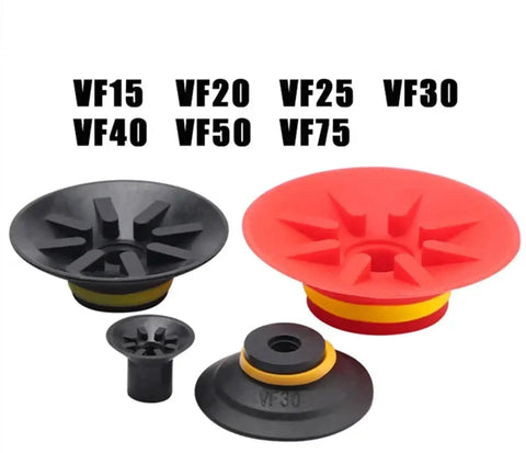 Heavy Duty Manipulator Vacuum Chuck F15 To F50 Grass Green For Industrial Pneumatic Fittings Suction Cup Handle with various cup sizes VF15 to VF75.