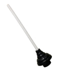 Heavy Duty Double Thrust Plunger with Six Inch Rubber Force Cup and Nineteen Inch Handle for fast drain clearing.