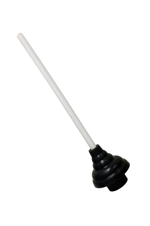 Heavy Duty Double Thrust Plunger with Six Inch Rubber Force Cup and Nineteen Inch Handle for fast drain clearing.
