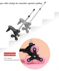 Lightweight Folding Backpack Trolley With Three Wheel Rolling Hand Truck Design showing crystal wheels on stairs