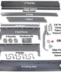 Components of 36 By 24 Inch Plasma Cutter Water Table Conversion Kit With Edge Clamp For A Roll Around Setup On Your Service Cart
