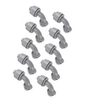 10 Pack Tough 1 Inch NPT Liquid Tight Flex Conduit Connectors 90 Degree Elbow Non Metallic Electrical Cord Grip Adapters