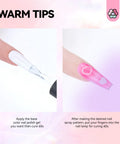 Application of white base coat from Airbrush Gel Nail Polish Set With 24 Hema-Free Non-Acetone Colors for gradients