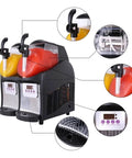 Compact Countertop Ice Maker Automatic Electric Machine Makes Slushy Drinks and Tea Ice Small Portable Unit with Rock Solid Build, Smooth Operation, and No Sweat Setup for Home Bar, Rv Camping, and Outdoor Adventures with dual slushy dispensers.