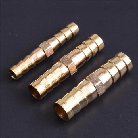 Heavy Duty Brass Barbed Hose Fitting Connector Set For 3mm To 25mm Hoses Leak Proof Copper Coupler Easy Install 5 Piece Hose Adapter
