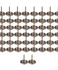 Heavy Duty Upholstery Nails Set Of 50 Thickened Decorative Tacks In Vintage Green Bronze 16x20mm arranged in rows