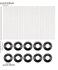 Garage Door Hinge Quiet Roller Sleeves And Shaft Gaskets Kit for Smooth Tracks, 80mm sleeves, 22mm OD, 10-pack shown