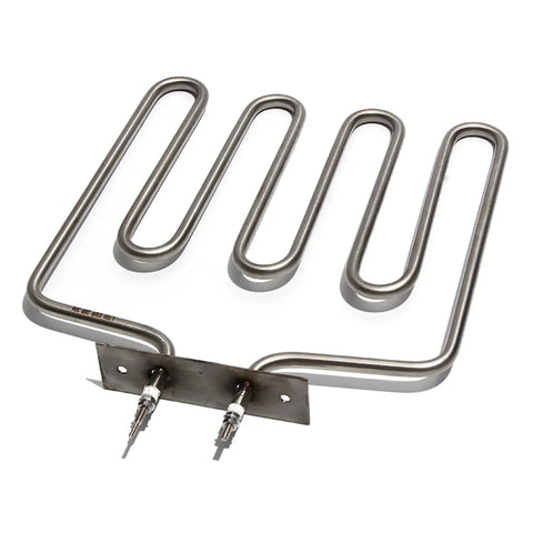 Heavy Duty 2KW Air Heating Element For Saunas With 4U 304 Stainless Steel Flange 230V Immersion Heater close-up of heating coil