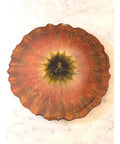 Top view of 13 Inch Floral Resin Lazy Susan Handcrafted Rotating Serving Tray for Dining Table Kitchen and Pantry Modern Decor