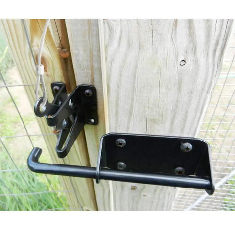 Heavy Duty Gate Latch For Wood, Metal, And Vinyl Fences That Stays Tough And Safe, Self Locking Outswinging Pool And Dog Gate, Black