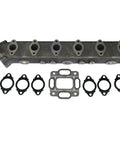 Heavy-duty exhaust manifold for Cummins QSC8.3, part numbers 5446704, 5446705, 3971505, 3971431, with gaskets and seals included.