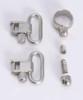 1 Inch Quick Detach Sling Swivels and Split Band Magazine Tube Adapter Kit For 0.645 To 0.660 Inch Tubes, Silver Color
