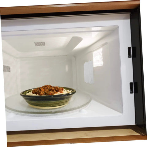 Microwave oven interior with installed 10 Piece Microwave Mica Insulation Sheets For Easy To Cut To Fit No Fuss Heat Resistant High Temperature Waveguide Cover Replacement Oil Resistant Microwave Oven Accessories For Safe Food Heating That Fits Most Microwaves